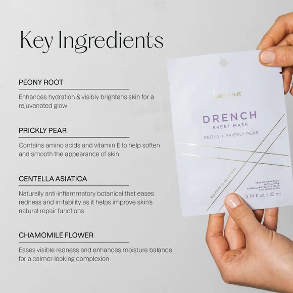 Karuna Skin | Set of Three Sheet Face Masks | Tone and Drench - Picture 4 of 4